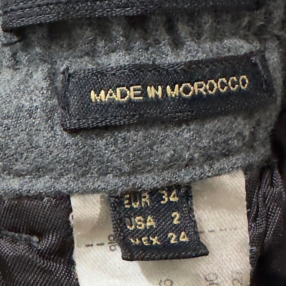 482 Massimo Dutti | EUC Morocco 99% Wool Charcoal Gray Jogger Pants (Size 2) - Picture 10 of 13